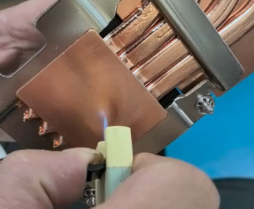 Copper heat pipes are very efficient.