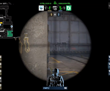 s1mple nasty 4k during his Challenger League match today