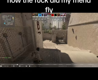 Player records his friend flying in game