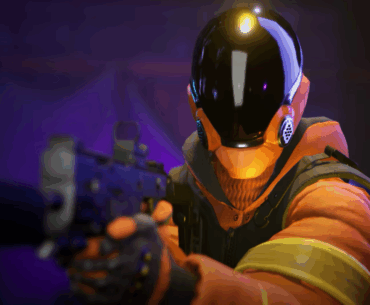 Player character holding a gun.