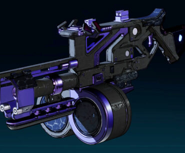 Borderlands 4 Bod location: The Bod legendary shotgun against a dark blue background.