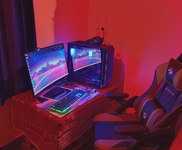 Finally finished my setup, no fancy desk but a lot of fun. Would love to hear your thoughts and suggestions