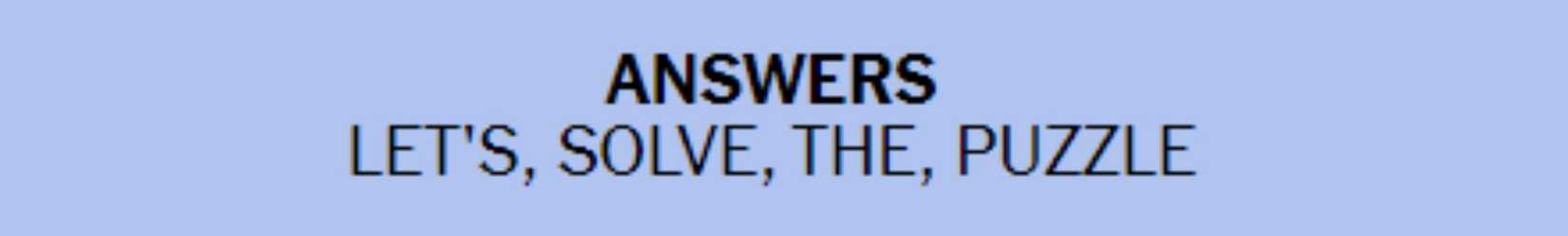 Connections banner - answers