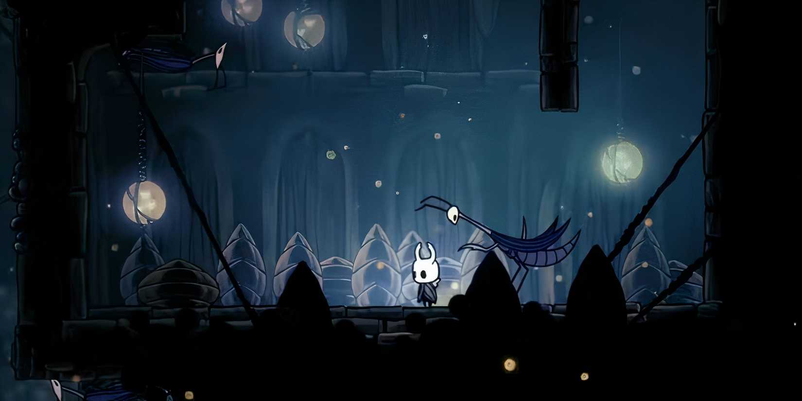 The knight and a mantis warrior from hollow knight.