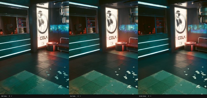 Path tracing in Cyberpunk 2077.