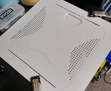 Case-modded a translucent blue/teal window in my Win98 gaming PC!