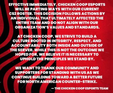 Chicken Coop part ways with it's roster after sexual misconduct by player jchance at Fragadelphia Knoxville