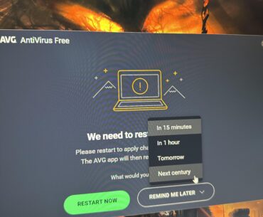 AVG’s “Remind me later” options have a “next century” among them lmao.