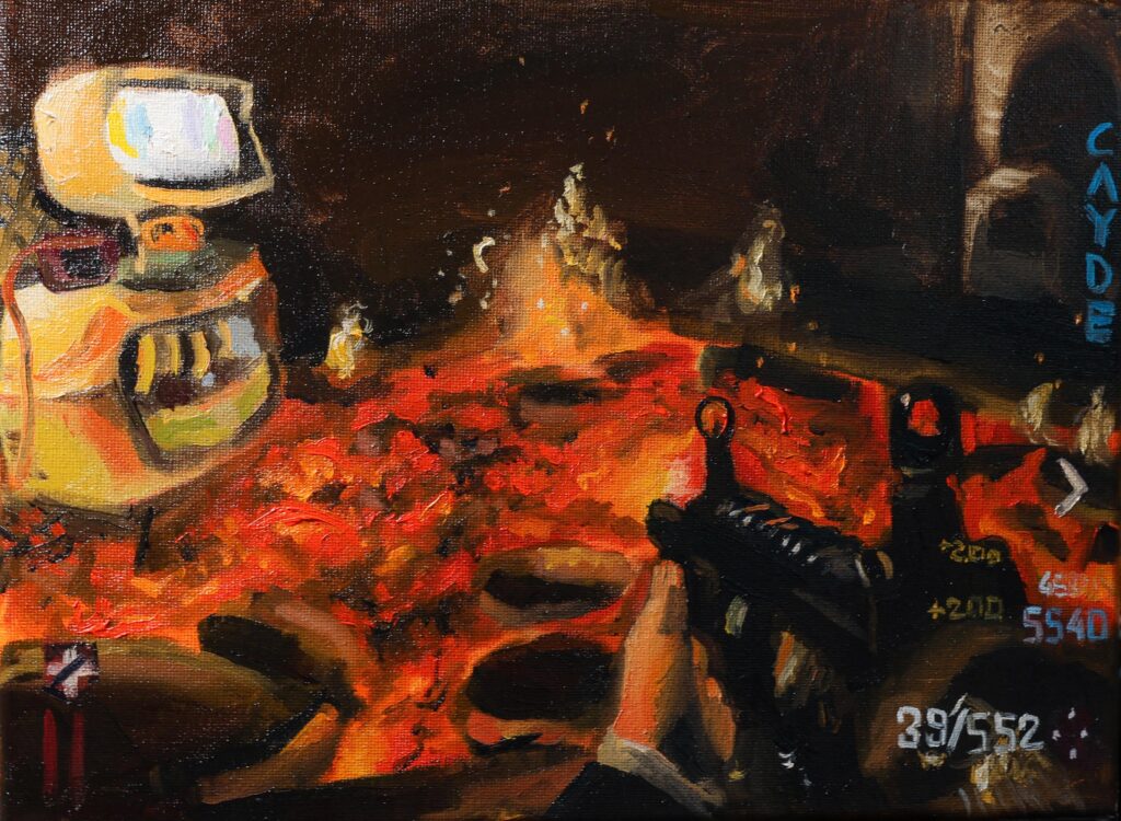 I made an oil painting of Town