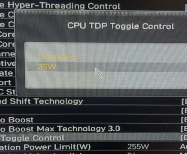 What is CPU TDP Toggle control in MSI bios?