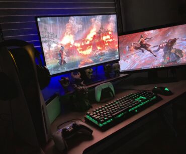 Dual monitor setup mainly for gaming and bit of productivity.