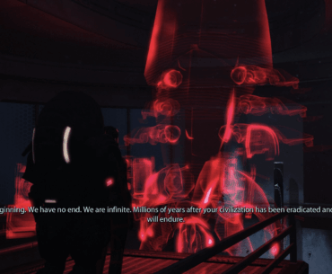 Sovereign's reveal and dialogue in Mass Effect still give me the chills