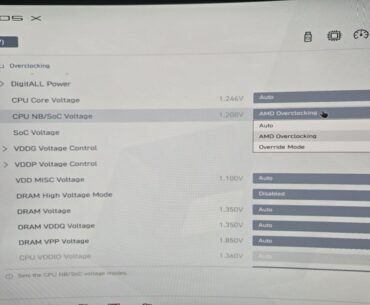What is the difference between AMD Overclocking and Override mode on soc voltage?
