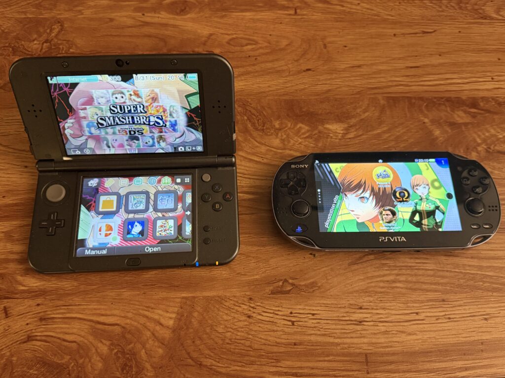 Found my 3DS and Vita earlier today! Back when handhelds fit in pockets :’)