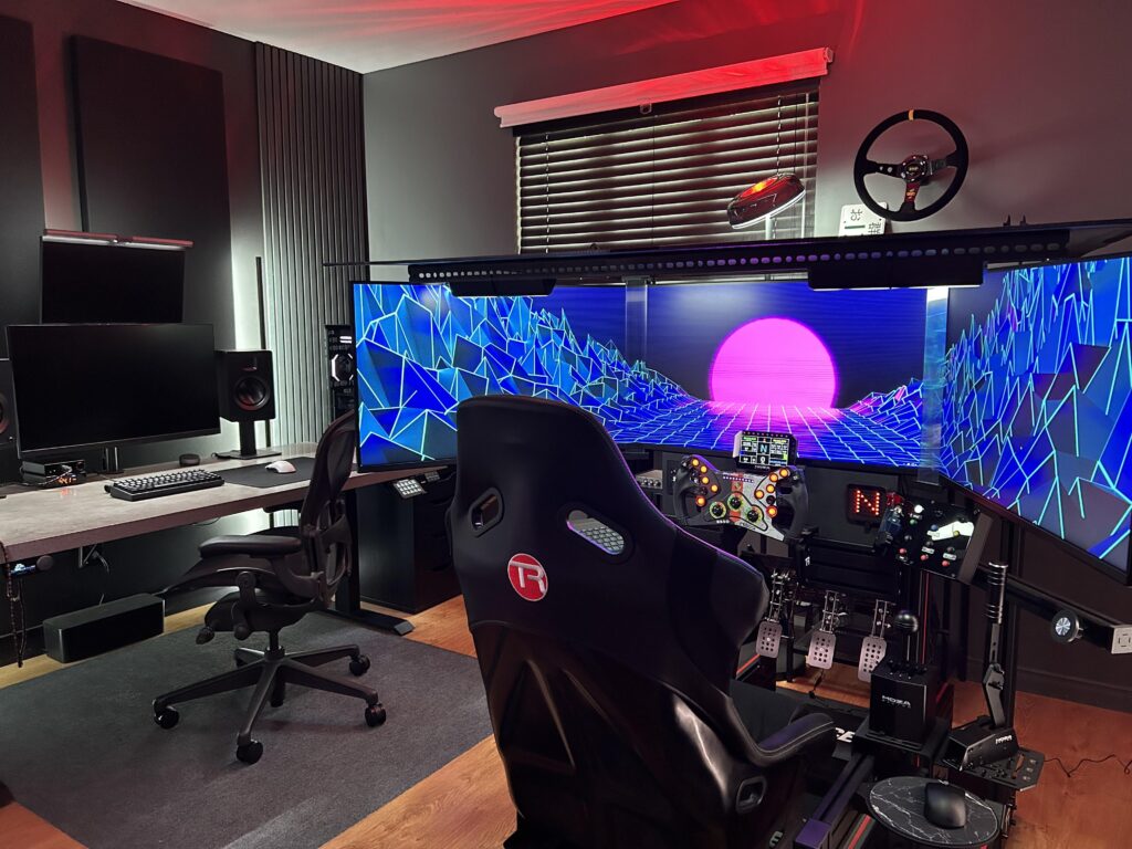 Maximizing my space for gaming. (Can’t even fit my PC in the picture)