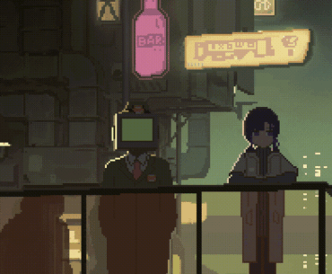 A robot doctor’s clinic in a cyberpunk world — need feedback