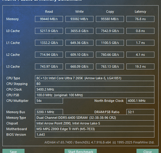How can I improve latency? 265k 96gb 6400 cl32