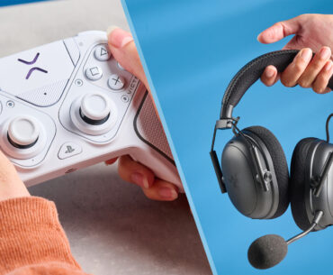A Turtle Beach Victrix Pro BFG Reloaded controller and a Razer BlackShark V3 Pro gaming headset