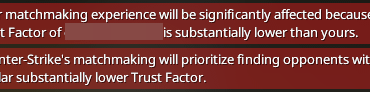 Trust Factor warning is back