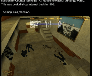 Counter-Strike co-creator "Gooseman" shared a screenshot from the very first playtest of Counter-Strike BETA1
