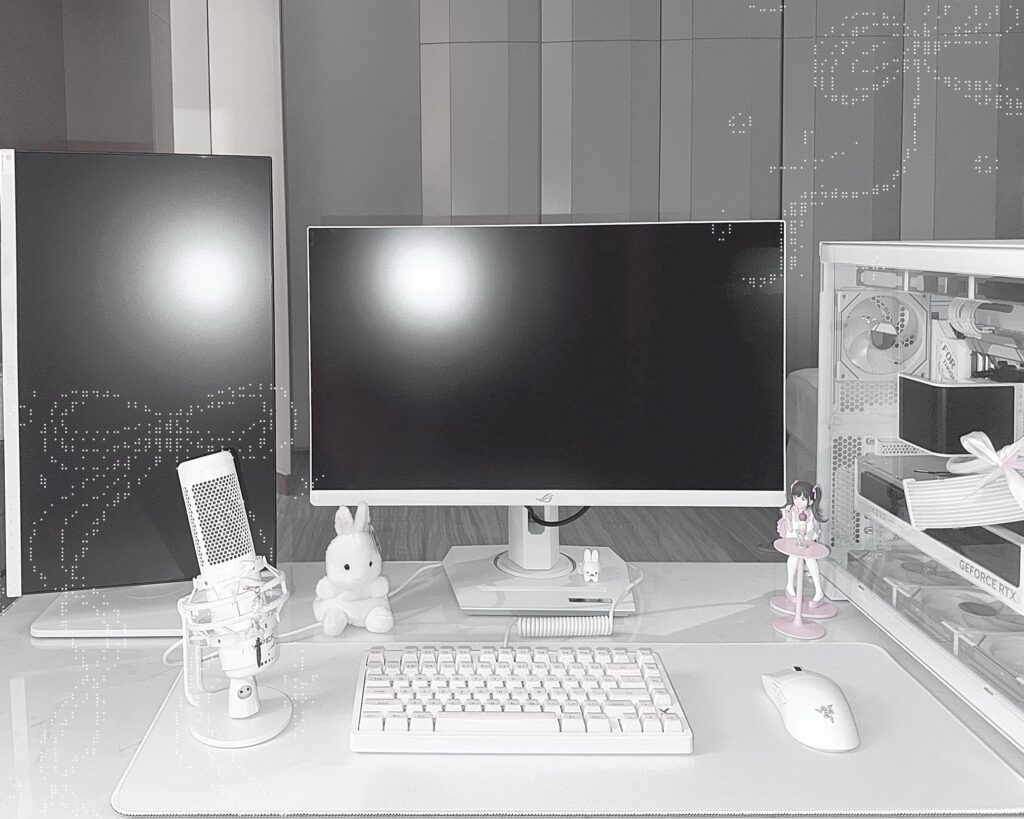 pc off. & still no monitor mount </3