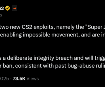 Faceit warn of 2-year ban for anyone found using the recent movement exploits to gain an unfair advantage.