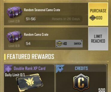 limit reached😑…  I continue find reasons to dislike codm.. I just wanna grind Red Sprite wtf