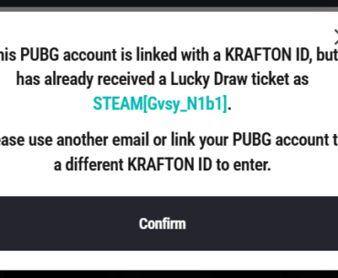 Someone already claimed their G-Dragon Entry ticket from my krafton ID?