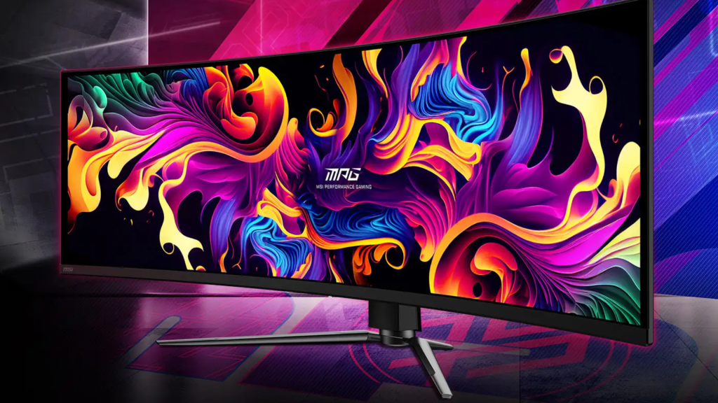 Score this giant 49-inch OLED ultrawide gaming monitor for just $630 MSI MPG 491CQPS OLED monitor