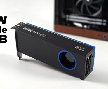 Intel Arc Pro B50 low-profile GPU with 16GB GDDR6 VRAM for SFF builds