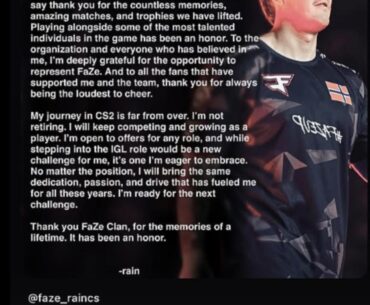 S1mple reposted rain's leaving FaZe announcement. Would BCG be the number 1 likely destination for rain?