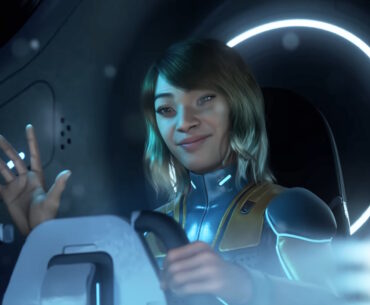 Subnautica 2 trailer still - woman waving