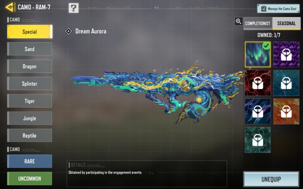 Dream aurora on mythic ram 7 is perfect