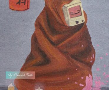 I painted one of the cute robots from 'Stray'!