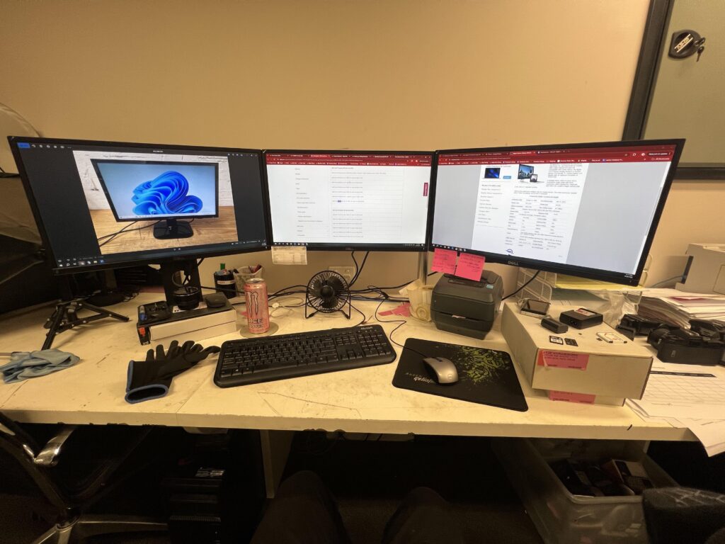 My “battlestation” at work. More like listing-station lol