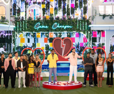 The competitors standing together in Love Island Games Season 2, Episode 3.