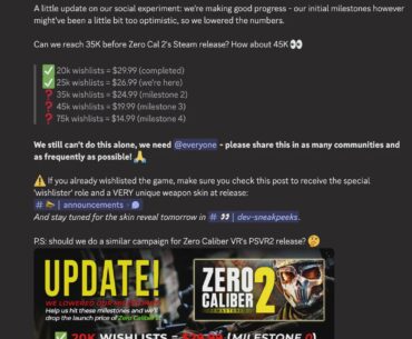 These devs are letting their community drive down the launch price for their game, and it's working. I wish more devs would do it that way!