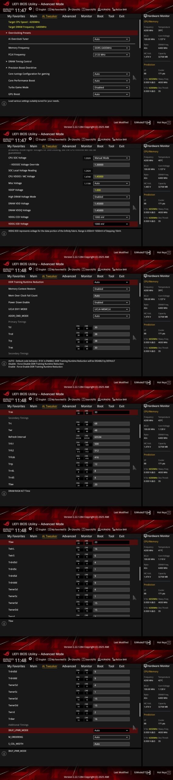 Seeking help to stabilize 6400 CL40 – x670e-f strix – 7800x3d – 2x16gb trident 6400 cl32 Seeking help to stabilize 6400 CL40 - x670e-f strix - 7800x3d - 2x16gb trident 6400 cl32