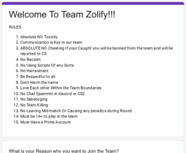 Come Join Us  On Team Zolify