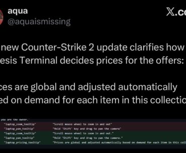 Valve has clarified how the item pricing in the Terminal "Cases" works. Could we expect price changes soon?