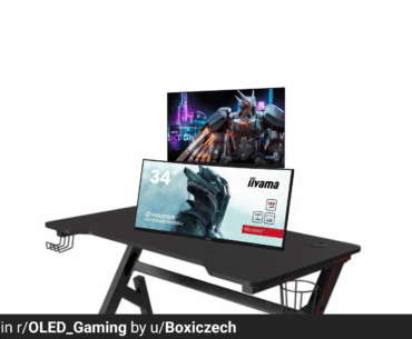 Would a white 34 inch CURVED ultrawide with a white FLAT 27 inch monitor look good stacked? (34" 1440p ultrawide + 27" 4K)