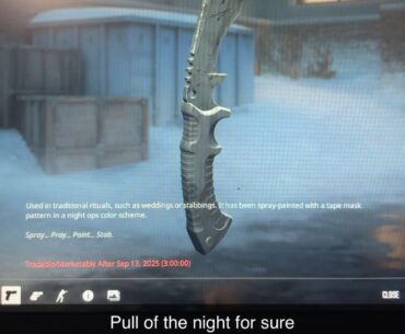 1st ever gold Field tested Kurki Knife | Night Stripe