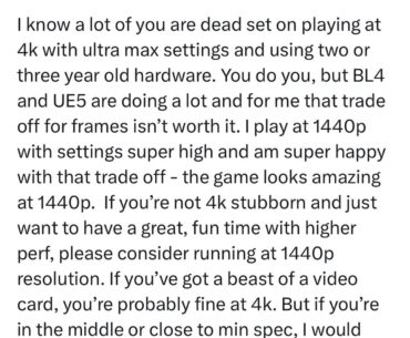 Magic show connoisseur Randy Pitchford has some words about BL4 performance, we’re the problem, it works fine for him