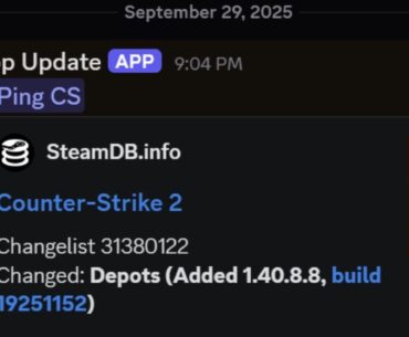 Possibly an update tmr/aftmr?
