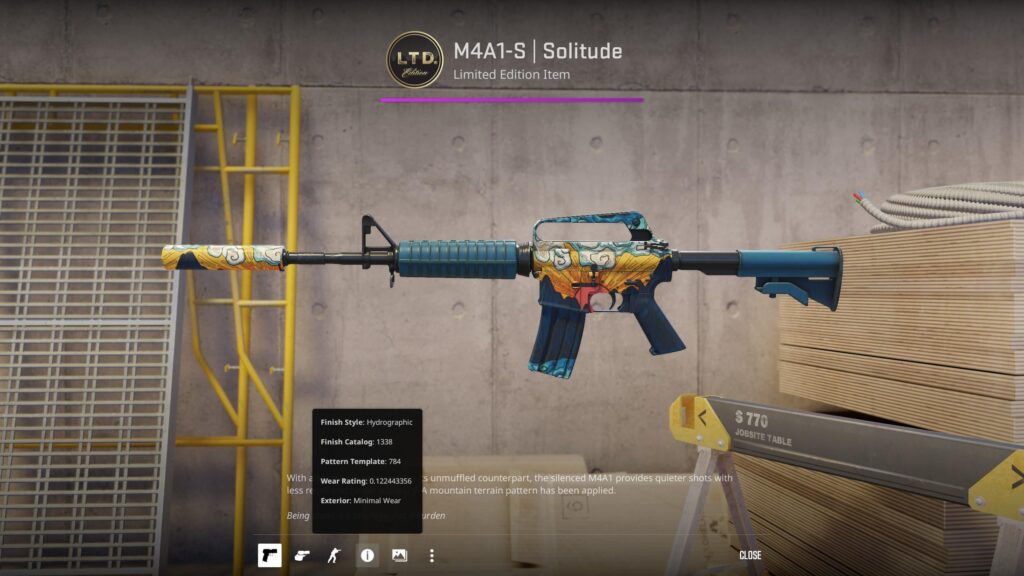 TIL Solitude pattern 784 makes the sun and and the trigger line up.
