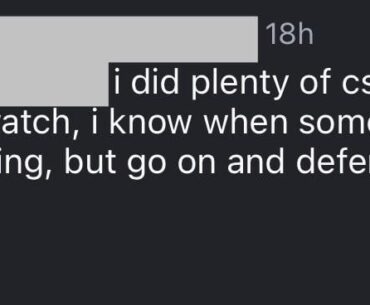 An actual reply I got when I said Elige wasn’t cheating