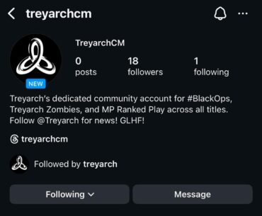 New Official Treyarch Community Account