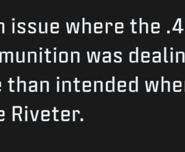 Just when something wasn't a Assault Rifle, SMG, or Sniper they nerfed it smfh