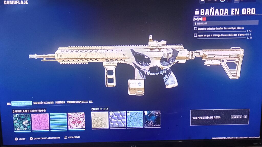 Problem with the hrm-9 gold cammo