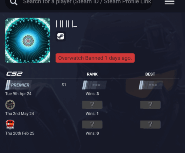 No recorded matches since Feb 25 - Banned yesterday